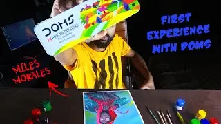 Painting Miles Morales Spider-Man🕷️| First Experience with DOMS Poster Colours