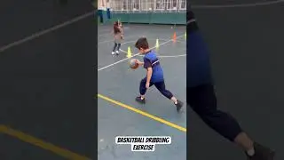 Basketball dribbling exercise for grade 1 and 2 students