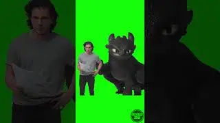 Kit Harington vs Toothless (Green Screen) - Footage 4K #howtotrainyourdragon #short
