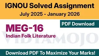 IGNOU MEG 16 Solved Assignment 2025-26 PDF Download