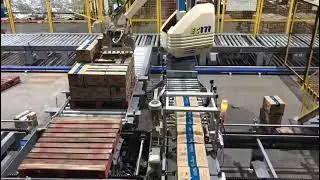 ROBOT PALLETIZING  FUJI ACE GẮP TH&Ugrave;NG TẠI NH&Agrave; M&Aacute;Y KH&Aacute;CH H&Agrave;NG  (1 in 1out)