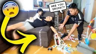 D.R.U.N.K GIRLFRIEND PRANK WITH BABY ON BOYFRIEND!! *CRAZY REACTION*
