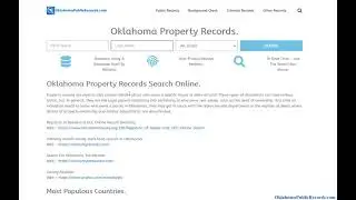 Oklahoma Property Records Search Online.
