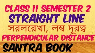 Straight line perpendicular distance class 11 semester 2
