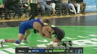 Caleb Uhlenhopp vs. Brock Fettig (184lbs) FULL MATCH | 2025-26 Big 12 Wrestling