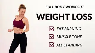 🔥40 MIN WEIGHT LOSS WORKOUT🔥Full Body Cardio & Toning🔥All Standing🔥Bodyweight Workout🔥No Repeat🔥