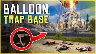 BAITING PLAYERS into a HOT AIR BALLOON TRAP - Rust Trap Base