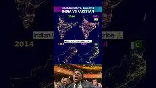 🛰️ India vs Pakistan From Space | Night Lights Comparison 2014&ndash;2024 🌃 #shorts #viral #motivation