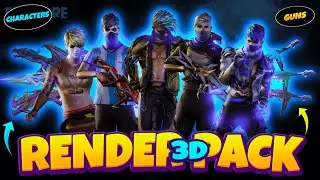 30+ Free Fire 3D Renders Pack || Character and Gun 3D Renders Pack For Thumbnails and Posters