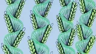 Spiral zentangle, green neon doodle art only for those who love the green 💚 planet 💚 go green 💚