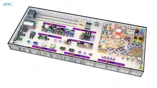 1202 m&sup2; Botswana Arcade 3D Tour ‑ Kid to Adult Games, All-in-One Solution!