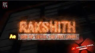 learn How to create fire text effect || after effects tutorial