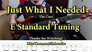 Just What I Needed - The Cars (Bass Cover with Tabs)