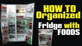Fridge organized Idea | Fridge Decoration Idea !!!! Side By Side Fridge Inside View