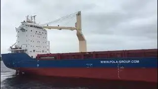 The dry-cargo vessel Pola Dudinka at anchorage #ships #arctic #sea