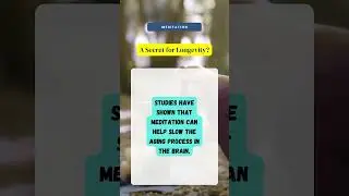 Meditation 🧘🏿 A Secret for Longevity? #mediation