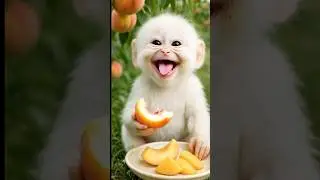 This Baby Monkey Eats Fruit For The First Time!