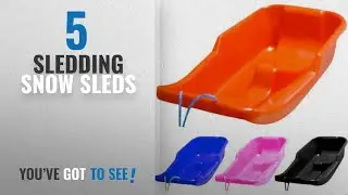 Top 10 Sledding Snow Sleds [2018]: KIDS HEAVY DUTY SNOW SLEDGE TOBOGGAN SLEIGH SLED ROPE PLASTIC