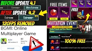 UPDATE PROBLEM 😭 | BGMI 4.2 UPDATE PROBLEM | 120 FPS REMOVED | INVITATION EVENT FREE MATERIAL BGMI