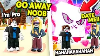 NOOB DISGUISE TROLLING Noob With MYTHIC PEPPERMINT LEVIATHAN Meets GOLD DIGGER BubbleGum Simulator!