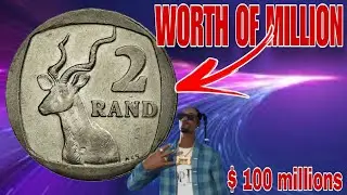 2 rand coin from sauth Africa 1991 of coin worth $ 100 millions please my YouTube channel subscribe.