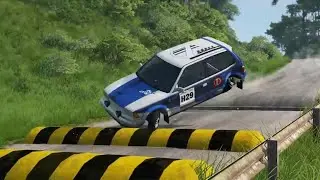Major Accident due to illegal Speed Bump on the Road:BeamNg.Drive