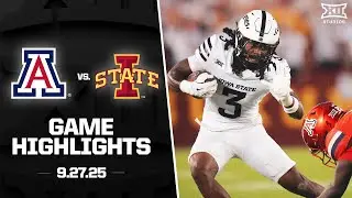 Arizona vs. #14 Iowa State Game Highlights | 2025 Big 12 Football