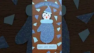 Manchot qui se cache dans une moufle #winter #hiver #activiteenfants #kidsactivity