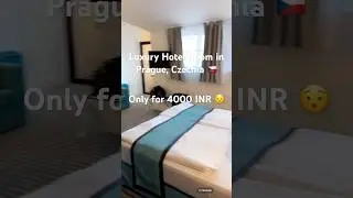 Sirf 4000 Rs Premium Hotel in Prague, Czechia 🇨🇿 Cheap Travel Hacks! #viral #travel #europe #hotel