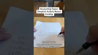 Accounting Topics Simplified: Activity Based Costing