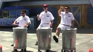 Trash Can Trio - Disneyland Garbage Can musical performers 1080p HD - 2010