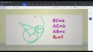 #118 Triunghi cu trei cercuri tangente / Triangle with three tangent circles