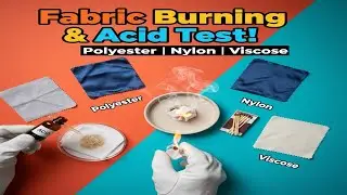 Fabric Burning Test | Fabric Acid Test | Ghar pe kiya test | Polyester | Nylon | Viscose