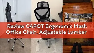 Review CAPOT Ergonomic Mesh Office Chair, Adjustable Lumbar High Back Desk Chair 400lbs, 4D Flip-up