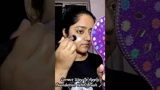 Apply Foundation With Brush 🖌️#ytshorts #viral #foundation #brush #tutorial #makeup