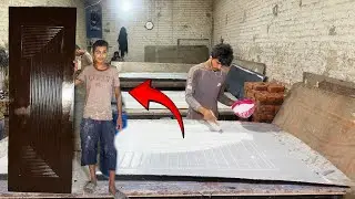 Incredible Manufacturing Process Of Wooden Timber Converting Into Fiber Glass Door