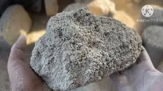 Gritty sand cement dry water crumbling #asmr 
