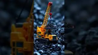 Traktor krane bawa batu bara #eskavator #bulldozer #mainanbergerak #mainananak #mobilmolen