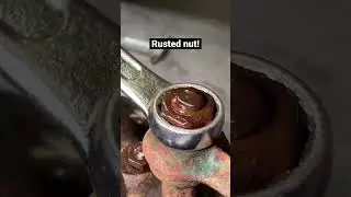 Removing rusted and seized nut and bolt! #restoration #metalworking #workshop #tools #rust