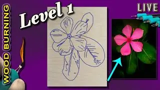 Pyrography (Level 1): Learn how to wood burn a realistic flower like a Pro in less than an hour!