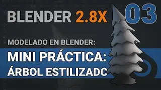 🌲 Práctica GRATIS Blender 2.8X 🏆 | ¡Cómo hacer un árbol ESTILIZADO en 3D!