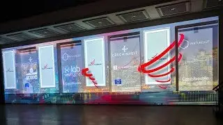 Projection mapping on historical wall in New York City