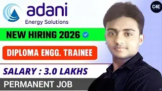 Adani Energy is Hiring 2025। Diploma Trainee। CTC : 3.0 LAKHS। Adani Energy DET 2025। Latest Jobs 