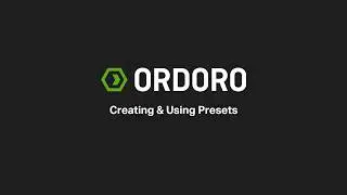 Creating & Using Presets within Ordoro