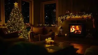 Silent Snowstorm Cabin Night | Gentle Fireplace Aura and Winter Ambience for Deep Rest and Sleep