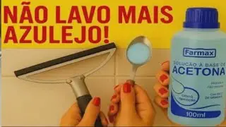 AZULEJO ENCARDIDO e ENGORDURADO Fica limpo - E desse jeito que as Empregadas fazem nas casas ricas.