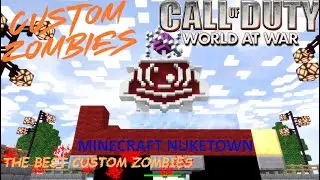 NUKETOWN IN MINECRAFT?? World At War Custom Zombies Nuketown Minecraft Gameplay.