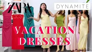 ZARA AND DYNAMITE SUMMER DRESS TRY ON HAUL PART 6 | PETITE FASHION