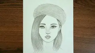 Easy Drawing /  HOW TO DRAW WOMAN İN HAT / ŞAPKALI GÜZEL KADIN ÇİZİMİ M.A ÇİZİM DE