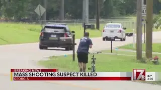 Georgia suspect in 4 killings shot and killed, 2 officers hurt